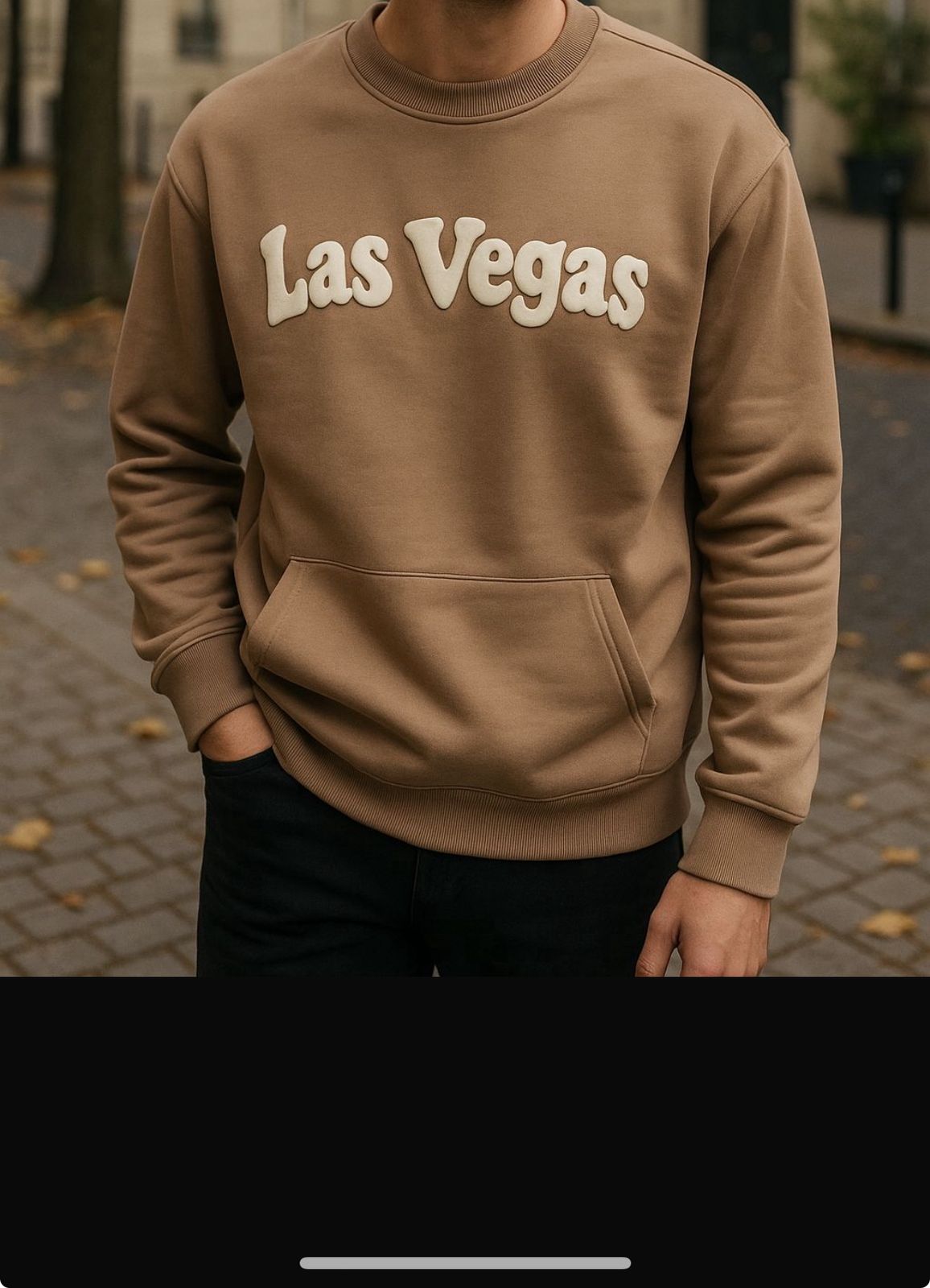 Brown “Las Vegas” Sweatshirt – Earth-Toned Comfort with City Edge