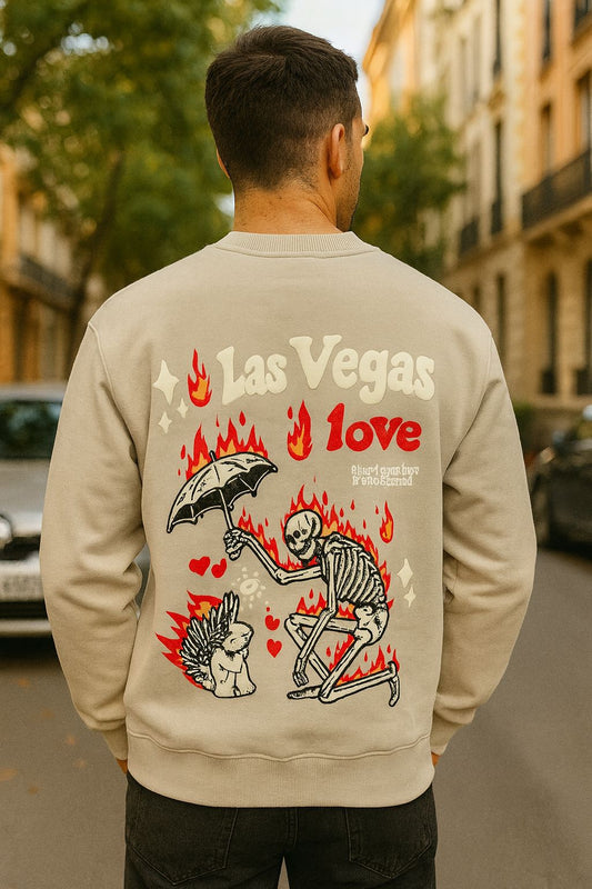 Beige “Las Vegas” Sweatshirt – Clean Minimalism Meets Street Style