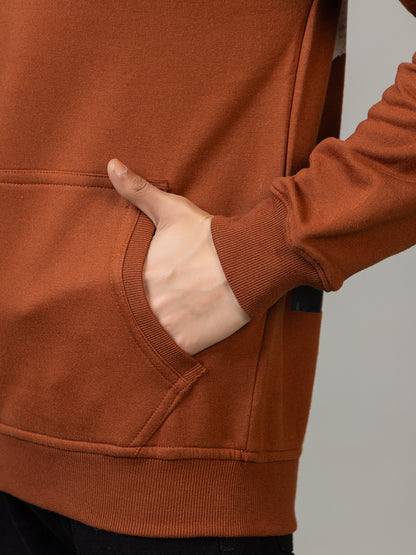 Men's 'D'oh!' Tear Graphic Pop Culture Hoodie -Polar Rusty Brown