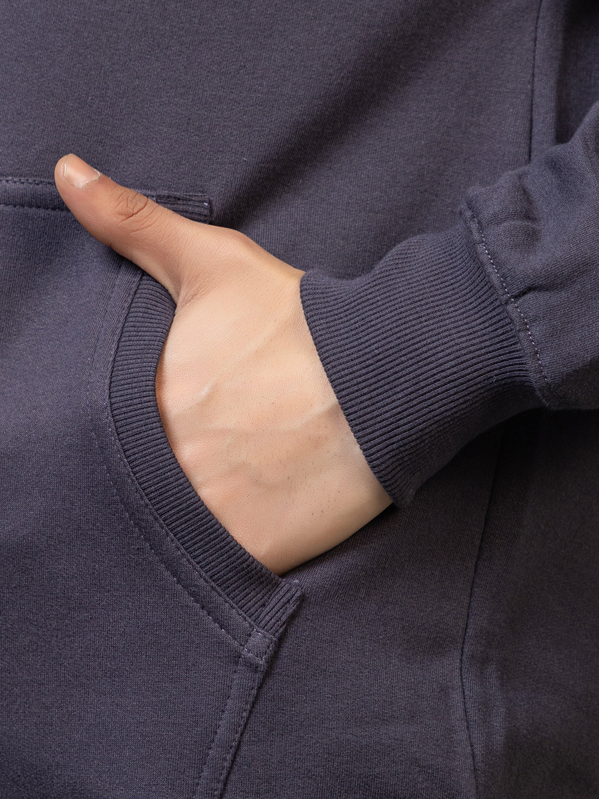 Men's Ironic Slogan Pullover Hoodie - Polar Navy Blue