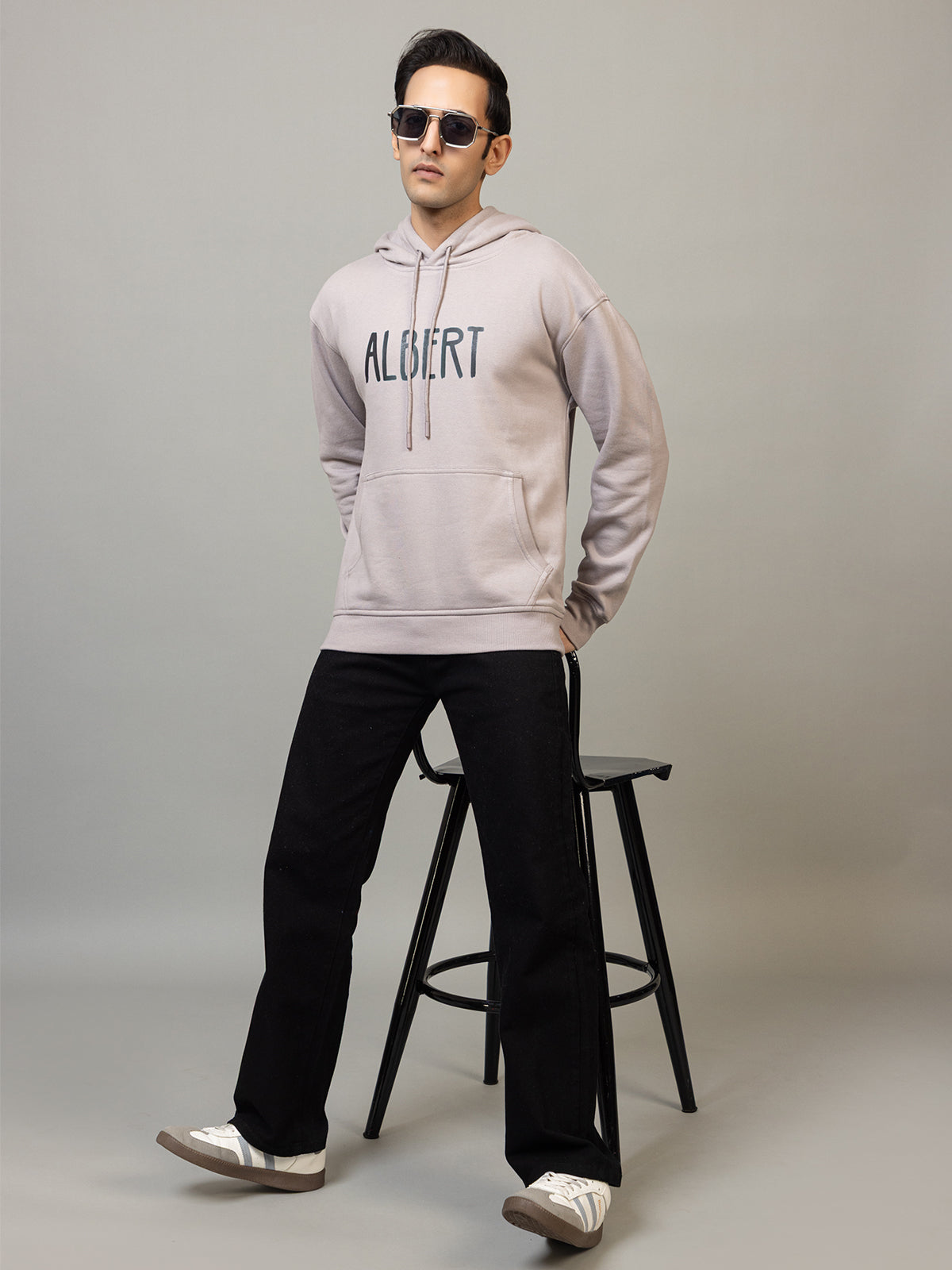 Albert Pullover Hoodie - Polar Light Grey