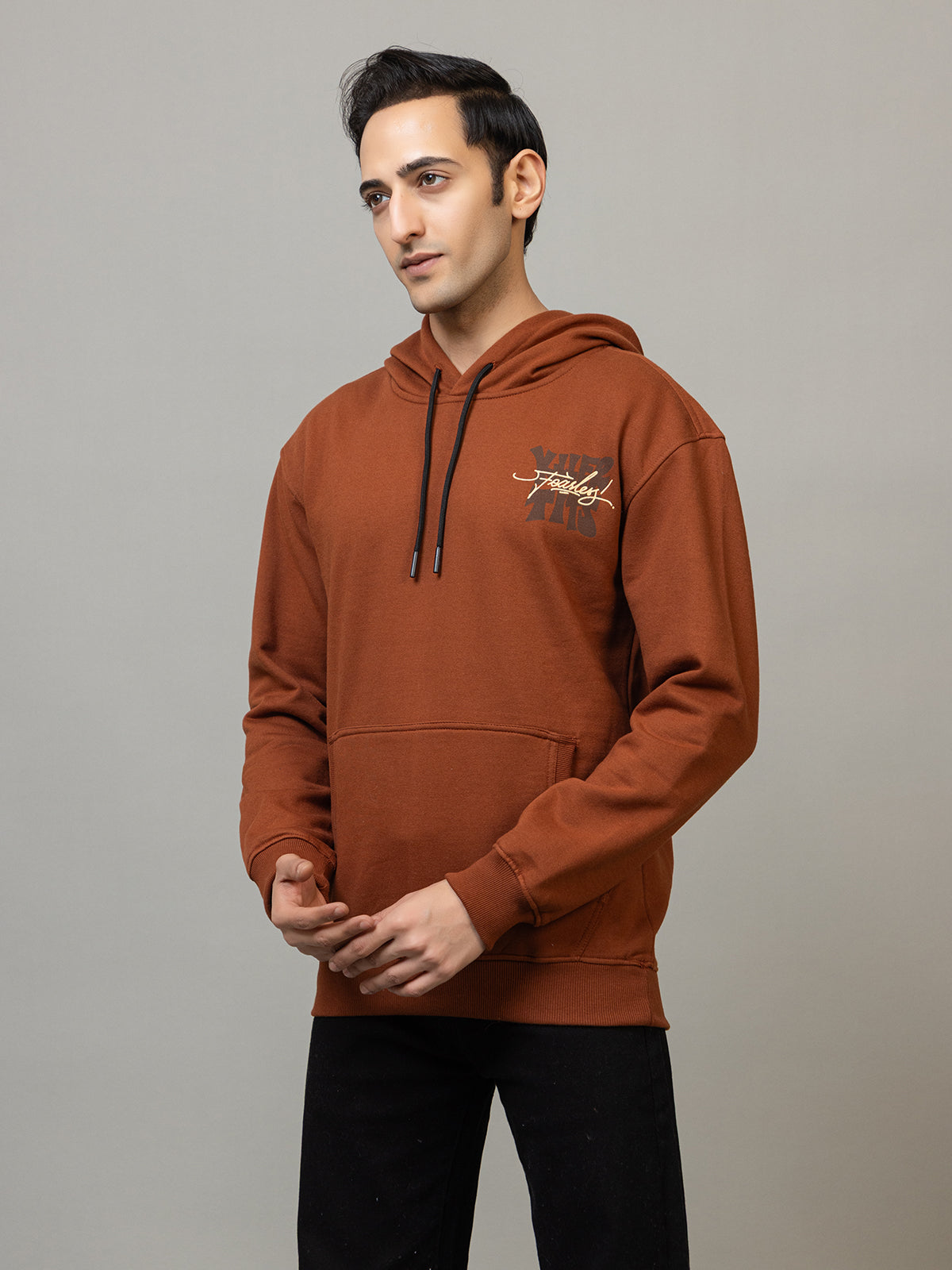 Fearless Graphic Hoodie - Polar bronze