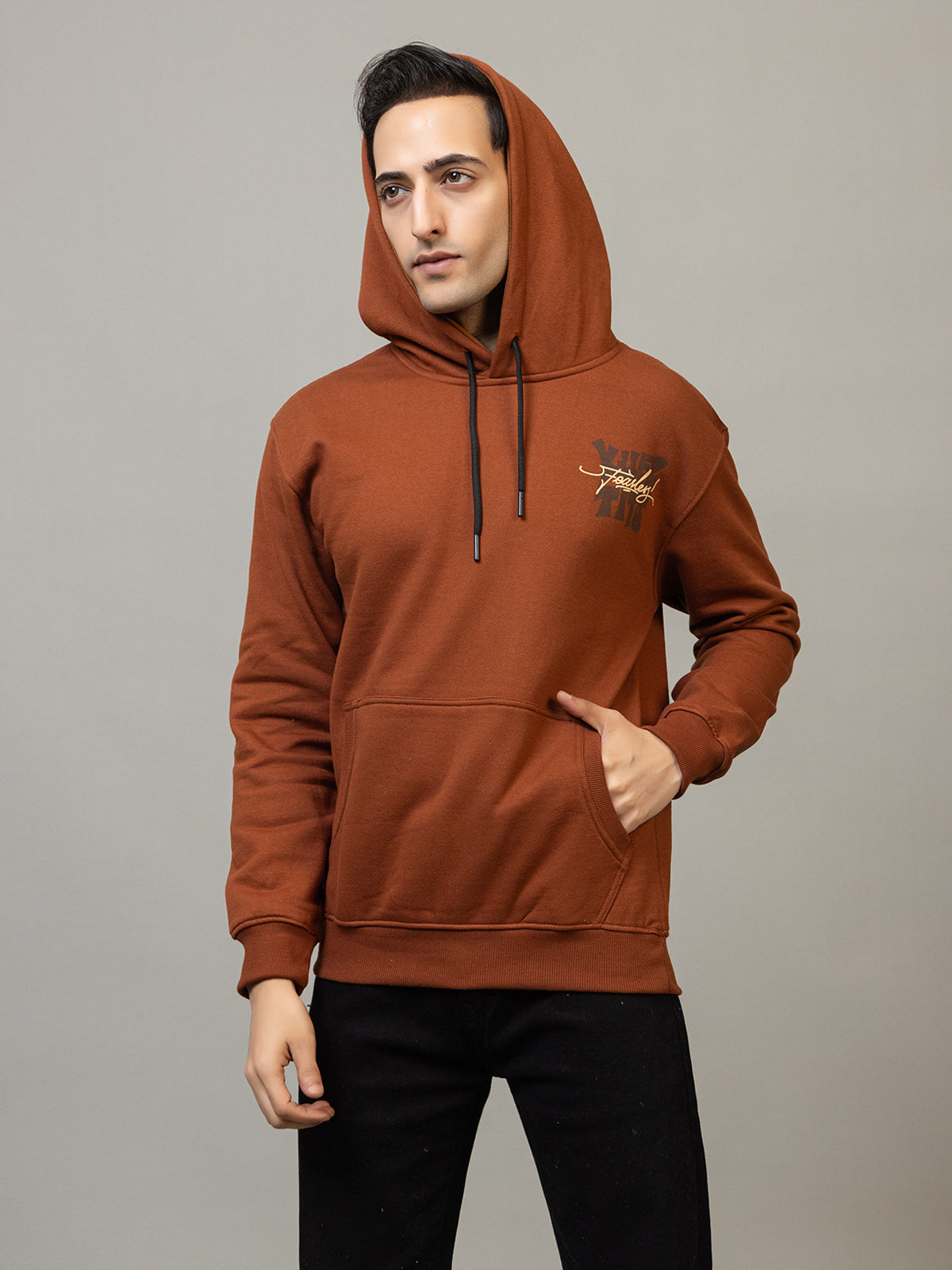 Fearless Graphic Hoodie - Polar bronze