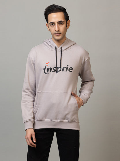 The Insprie street style print hoodie - Polar gray