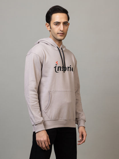 The Insprie street style print hoodie - Polar gray