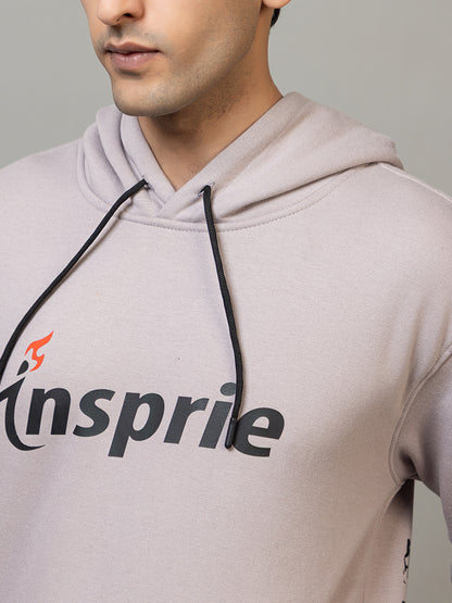 The Insprie street style print hoodie - Polar gray