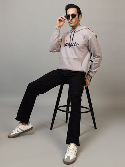 The Insprie street style print hoodie - Polar gray