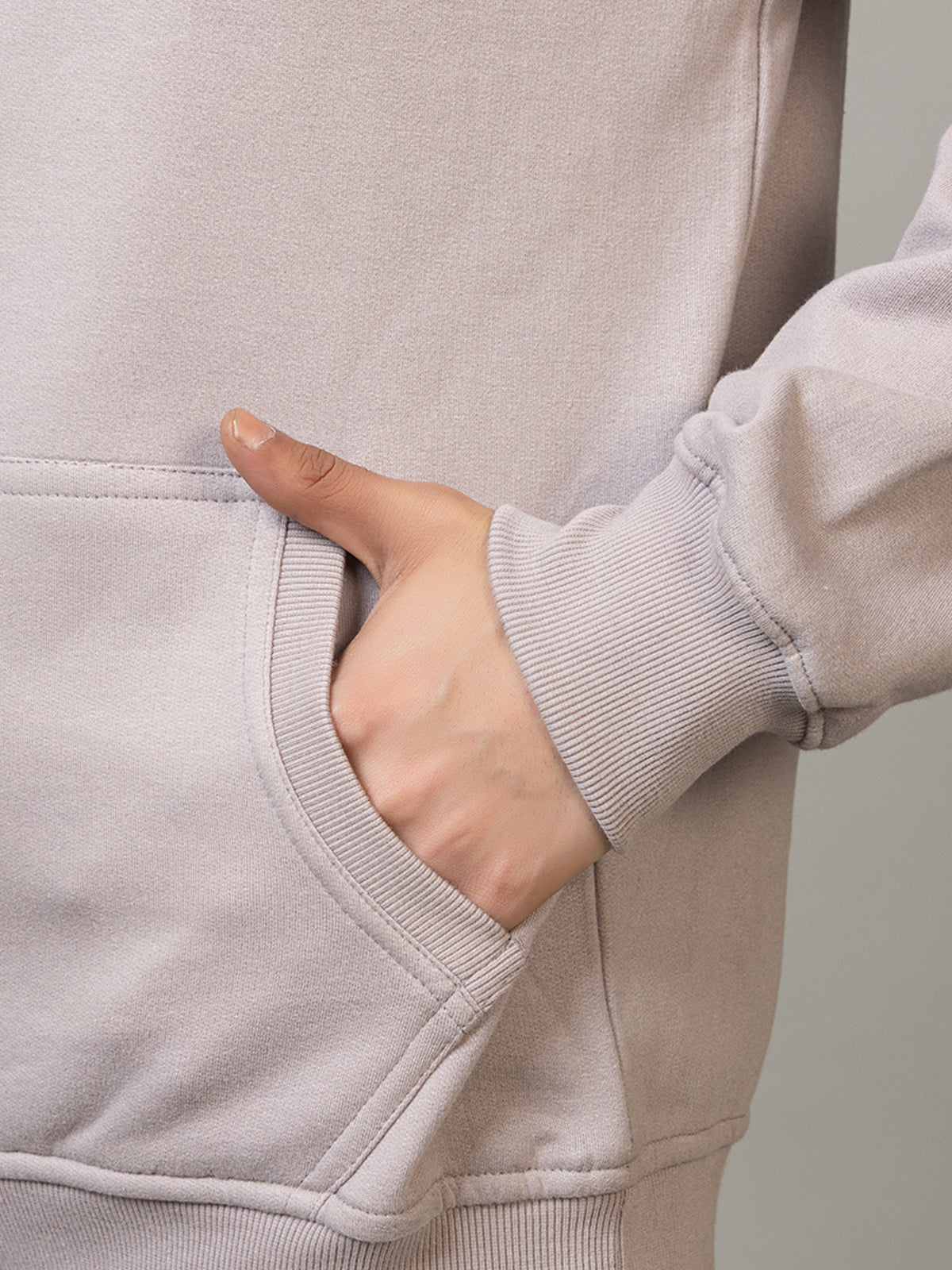 Men's 'Alien Humans' Graphic Pullover Hoodie - Polar Stone Beige