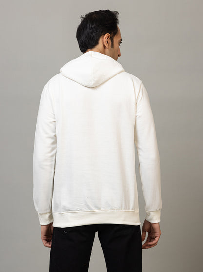 Bermuda triangle print hoodie - Polar white