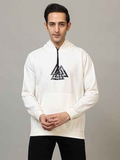 Bermuda triangle print hoodie - Polar white