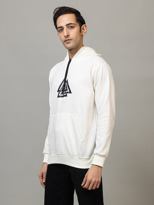 Bermuda triangle print hoodie - Polar white