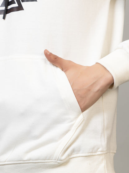 Bermuda triangle print hoodie - Polar white