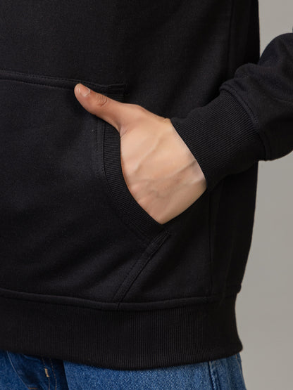 Rhude street style print hoodie - Polar black