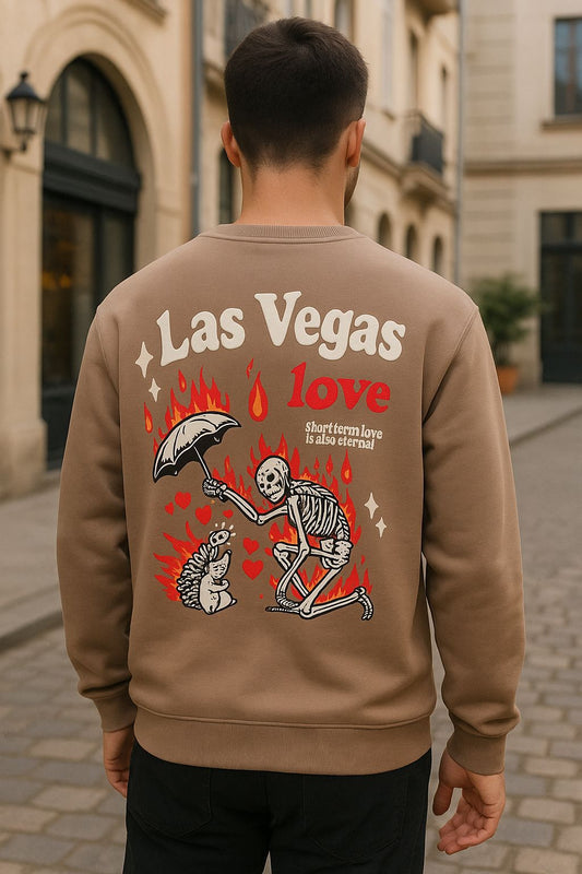 Brown “Las Vegas” Sweatshirt – Earth-Toned Comfort with City Edge