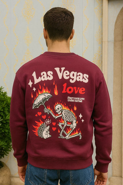 Maroon “Las Vegas” Sweatshirt – Classic City Style with a Modern Edge